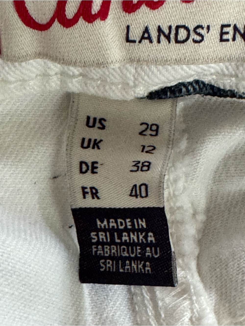 Lands End Canvas White and Blue Paisley Print Jeans 29 - Picture 5 of 6